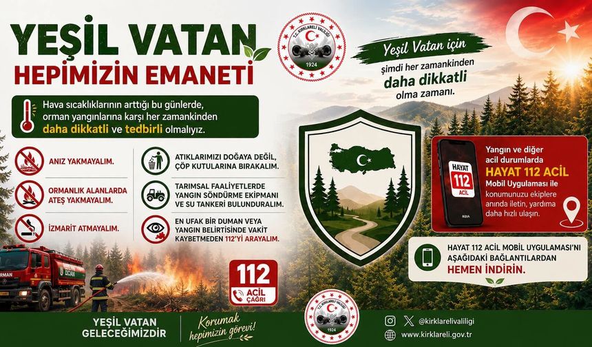 Kırklareli Valiliği'nden Duyarlılık Çağrısı