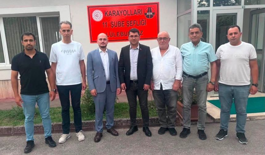 AK Parti Lüleburgaz Teşkilatından Karayolları Şefliğine ziyaret