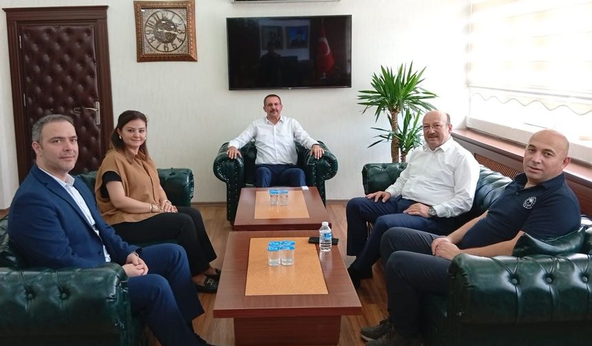 Kurum Müdürlerinden Kaymakam Özderin’e Ziyaret