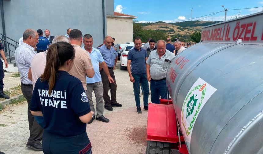 Muhtarlara Yangın Söndürme Tankeri Eğitimi Verildi