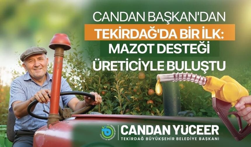 Mazot desteği üreticiyle buluştu