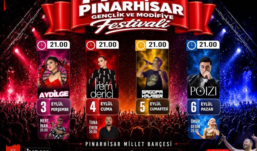 Pınarhisar’da Festival Coşkusu 3 Eylül’de Başlıyor