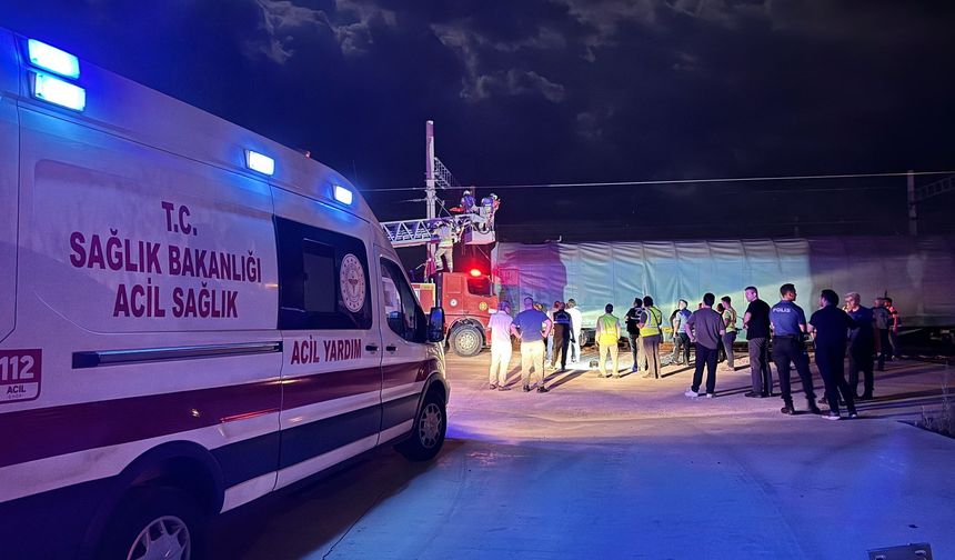 Edirne'de tren garında elektrik akımına kapılan işçi hayatını kaybetti