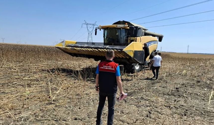 Hasat Sezonunda Biçerdöver Denetimleri Sürüyor