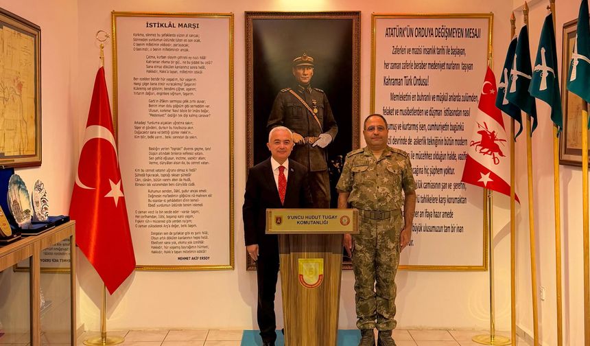 Vali Turan’dan 9. Hudut Tugay Komutanı Aydoğdu’ya Ziyaret