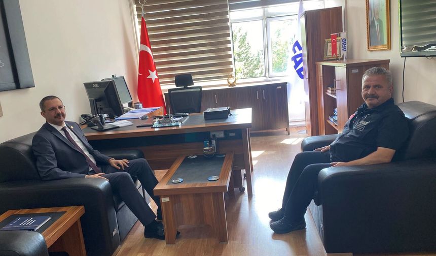 Kaymakam Özderin’den AFAD İl Müdürü Avcı’ya Hayırlı Olsun Ziyareti