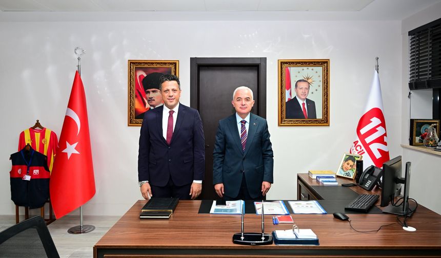Vali Turan’dan 112 Acil Çağrı Merkezi Müdürü Çekiç’e Hayırlı Olsun Ziyareti