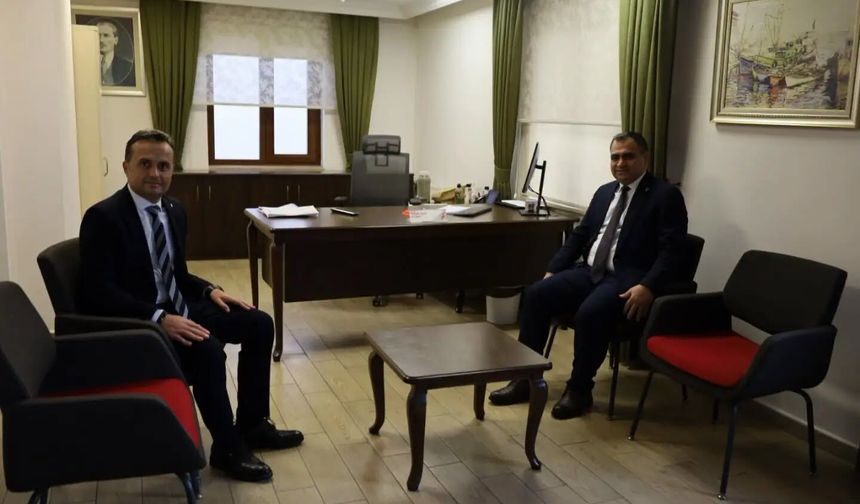 Kaymakam Balaban’dan Ziraat Bankası Müdürü Çınar’a Hayırlı Olsun Ziyareti