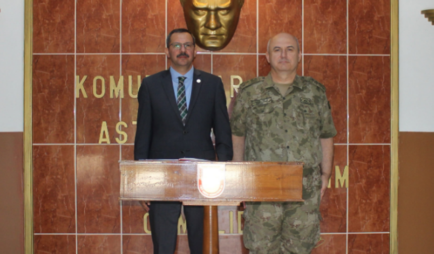 Kaymakam Özderin’den Albay Sağlam’a Ziyaret