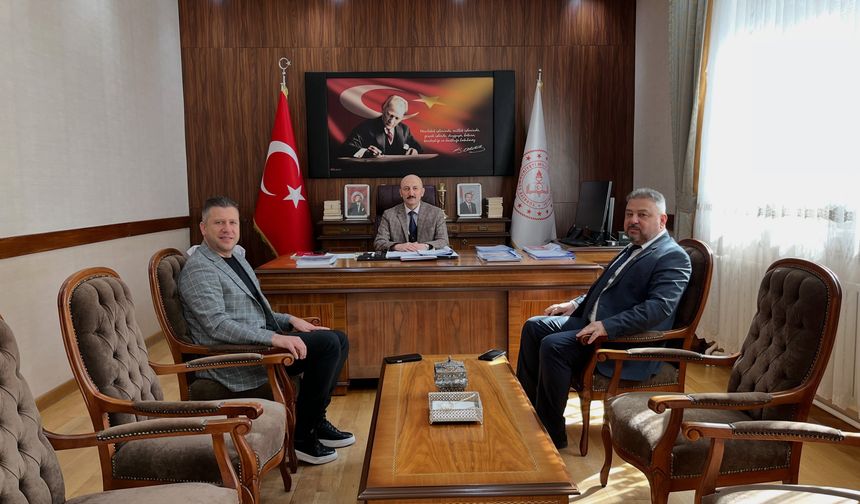 Kırklarelispor Başkanı Can’dan Müdür Altınöz’e Ziyaret