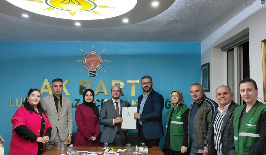 Yeşilay Kırklareli Şubesinden AK Parti Lüleburgaz Teşkilatına Ziyaret