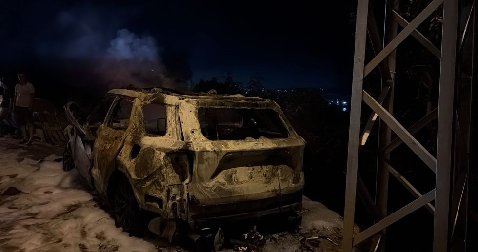Erdek’te otomobil yangını paniğe neden oldu
