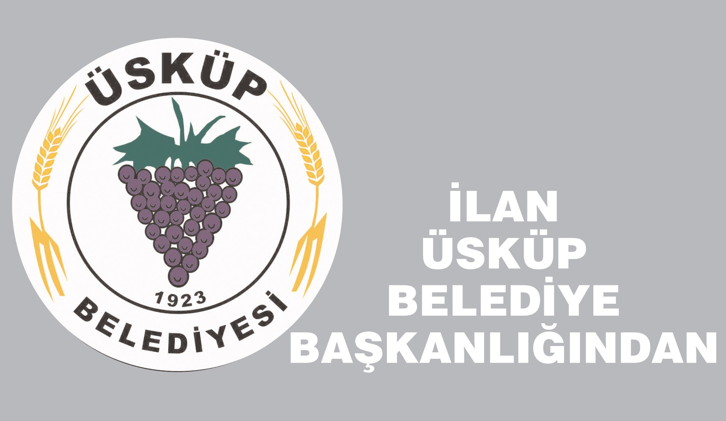 ÜSKÜP BELEDİYE BAŞKANLIĞINDAN