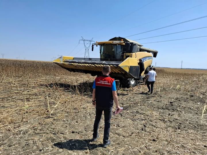 Hasat Sezonunda Biçerdöver Denetimleri Sürüyor