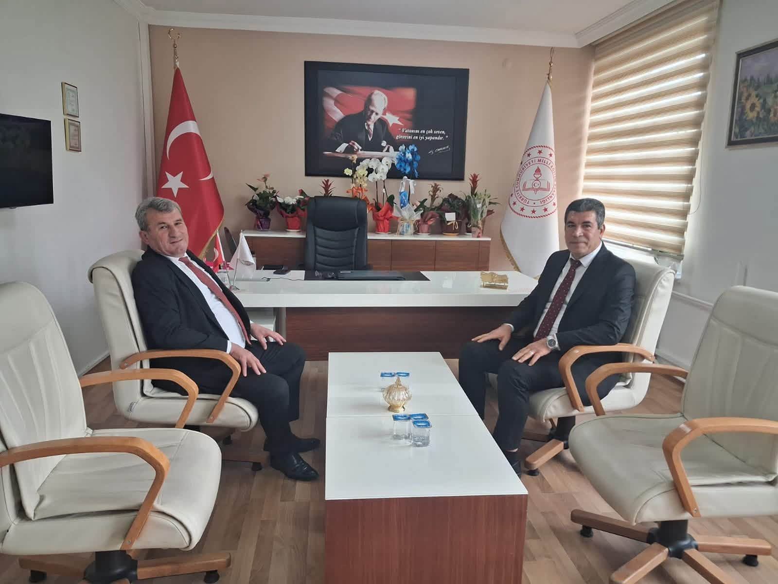 Başkanı Saltık’tan Yeni İlçe Millî Eğitim Müdürüne Ziyaret