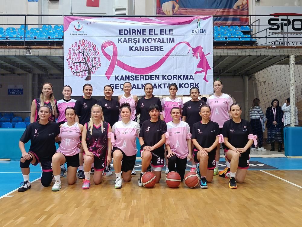 Edirne'de 'Pembe Dostluk Maçı'yla erken tanı çağrısı